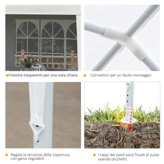 Outsunny Κιόσκι Κήπου για Εκδηλώσεις με 4 Αφαιρούμενους Τοίχους με ... Outsunny Κιόσκι Κήπου για Εκδηλώσεις με 4 Αφαιρούμενους Τοίχους με ...