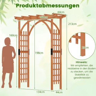Costway Ξύλινη Αψίδα Κήπου για Αναρριχώμενα Φυτά - Κομψή Αψίδα Γάμο... Costway Ξύλινη Αψίδα Κήπου για Αναρριχώμενα Φυτά - Κομψή Αψίδα Γάμο...
