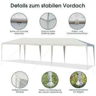 Costway  Πρακτική Τέντα Εξωτερικού Χώρου 3x9μ με Ανθεκτικό Μεταλλικ...