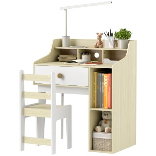 AIYAPLAY Σετ Γραφείο και Καρέκλα για Παιδιά από Ξύλο με Ράφι και Σ... AIYAPLAY Σετ Γραφείο και Καρέκλα για Παιδιά από Ξύλο με Ράφι και Σ...