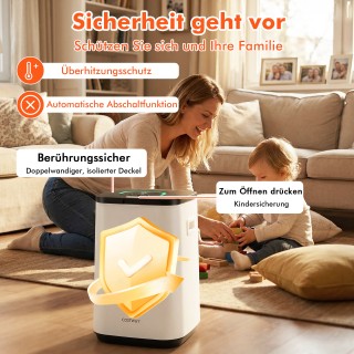 Costway Ζεστατήρας Λευκός Πετσετών 23L με Ένδειξη Φωτισμού και Χρον...