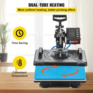 VEVOR Πρέσα Θερμότητας 12x15 10 σε 1 για Μπλουζάκια, Κούπες & Καπέλ... VEVOR Πρέσα Θερμότητας 12x15 10 σε 1 για Μπλουζάκια, Κούπες & Καπέλ...