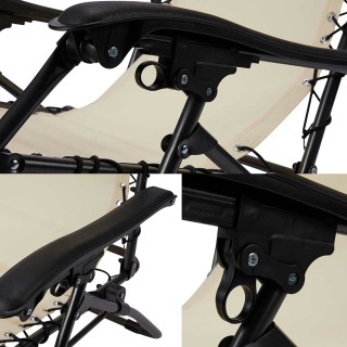 BAKAJI  Καρέκλα Κήπου Πολυθρόνα Χαλάρωσης Πτυσσόμενη Μηδενικής Βαρύ...