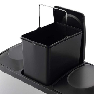 BAKAJI  Κάδος Ανακύκλωσης 54 ΛΤ Ατσάλι 3 Χώροι Κάδος Απορριμμάτων μ...