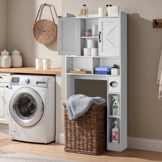 VEVOR Λευκή Ντουλάπα Αποθήκευσης Μπάνιου με Ρυθμιζόμενο Ράφι 66 CWT...