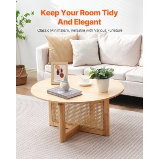 VEVOR Στρογγυλό Τραπέζι Καφέ από Ρατάν για Καθιστικό YXKFZ3346334D... VEVOR Στρογγυλό Τραπέζι Καφέ από Ρατάν για Καθιστικό YXKFZ3346334D...