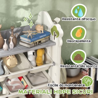 AIYAPLAY Ράφι Αποθήκευσης Παιχνιδιών 4 Επιπέδων με 9 Κάδους και Πλ... AIYAPLAY Ράφι Αποθήκευσης Παιχνιδιών 4 Επιπέδων με 9 Κάδους και Πλ...