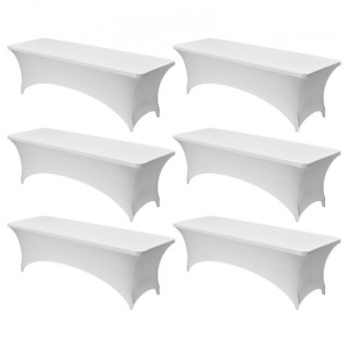 VEVOR 6-Δαχτυλοειδής Τραπεζομάντηλο για Ορθογώνιο 8FT σε Λευκό Χρώμ... VEVOR 6-Δαχτυλοειδής Τραπεζομάντηλο για Ορθογώνιο 8FT σε Λευκό Χρώμ...