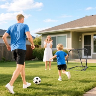 HOMCOM Δίχτυ Αναπήδησης Ποδοσφαίρου με Ρυθμιζόμενη Γωνία από Μέταλλ... HOMCOM Δίχτυ Αναπήδησης Ποδοσφαίρου με Ρυθμιζόμενη Γωνία από Μέταλλ...