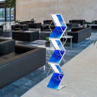 Ραφιέρα Βιβλιοθηκών VEVOR, 6 Θήκες, Πτυσσόμενη Αλουμινένια Βάση Περ...