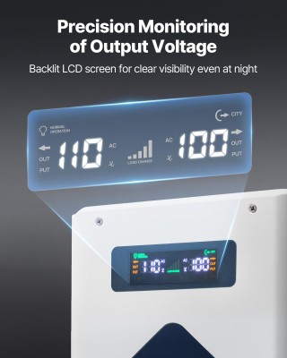 VEVOR 3000VA Μετασχηματιστής Τάσης 220V σε 110V με 2 Εξόδους & USB ...