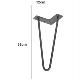 BAKAJI 4x Πόδια Τραπεζιού Έπιπλα Καθιστικού Σκαμπό 36cm Μεταλλικός ...