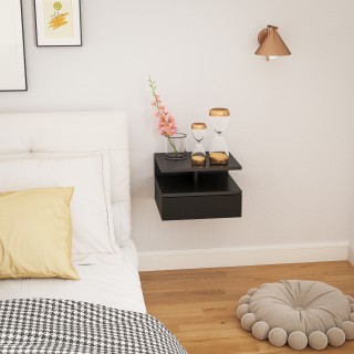 HOMCOM Κρεμαστό Κομοδίνο για Κρεβατοκάμαρα με Συρτάρι και Ράφι από ... HOMCOM Κρεμαστό Κομοδίνο για Κρεβατοκάμαρα με Συρτάρι και Ράφι από ...