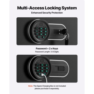 VEVOR Οπλοθήκη 10-12 Θέσεων με Γρήγορη Πρόσβαση και Ψηφιακή Κλειδαρ...