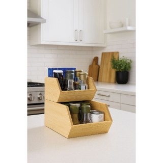 Galileo Οργανωτής κουζίνας από μπαμπού, στοιβαζόμενος, 17x155x11 cm...