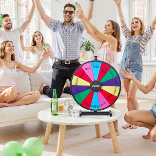 VEVOR Τροχός Τύχης 61 cm, 14 Θέσεων με Βάση, Επιτραπέζιος, Εύκολη Σ...