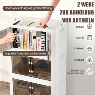 Costway Σετ 4 τεμαχίων Στοιβαζόμενα Κουτιά Αποθήκευσης με Καπάκι & ... Costway Σετ 4 τεμαχίων Στοιβαζόμενα Κουτιά Αποθήκευσης με Καπάκι & ...