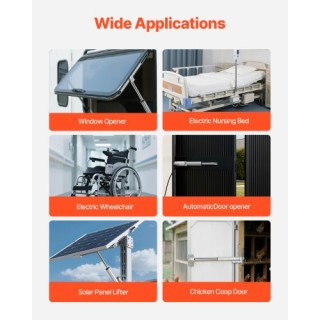 VEVOR Γραμμικός Ενεργοποιητής 12V, Διαδρομή 152.4mm, Αδιάβροχος IP6...