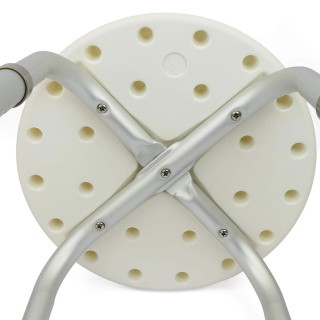 BAKAJI  Σκαμπό Μπάνιου Στρογγυλό από Αλουμίνιο Ρυθμιζόμενο Ύψος Κάθ...