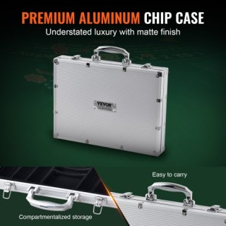 Σετ Πόκερ VEVOR 500 Τεμαχίων με Βαλιτσάκι Αλουμινίου PKCMTZPS500GC... Σετ Πόκερ VEVOR 500 Τεμαχίων με Βαλιτσάκι Αλουμινίου PKCMTZPS500GC...