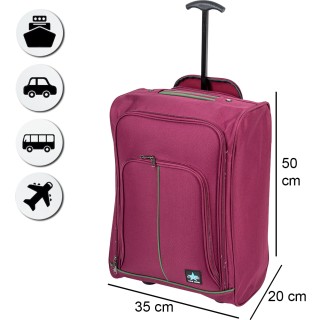 PROVITERA Τρόλεϊ Καμπίνα Μαλακή Χειραποσκευή Μπορντό Τηλεσκοπική Λ... PROVITERA Τρόλεϊ Καμπίνα Μαλακή Χειραποσκευή Μπορντό Τηλεσκοπική Λ...