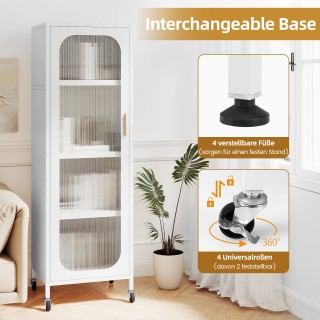 Costway Πολυλειτουργικό Ντουλάπι Κουζίνας με Ρυθμιζόμενα Ράφια  141...