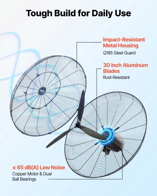 VEVOR Επιτοίχιος Ανεμιστήρας 760 mm με Περιστροφή και Υδρονέφωση, I... VEVOR Επιτοίχιος Ανεμιστήρας 760 mm με Περιστροφή και Υδρονέφωση, I...