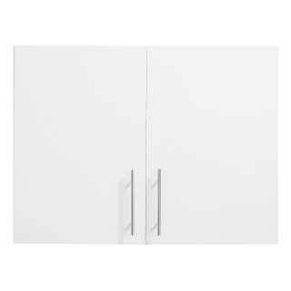 VEVOR Δίφυλλη Κρεμαστή Ντουλάπα Λευκή 2 Επιπέδων με Ρυθμιζόμενο Ράφ...