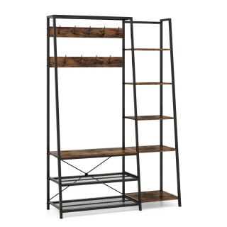 Costway Πολυλειτουργική Κρεμάστρα 5-σε-1 με Πάγκο Παπουτσιών και Ρ... Costway Πολυλειτουργική Κρεμάστρα 5-σε-1 με Πάγκο Παπουτσιών και Ρ...