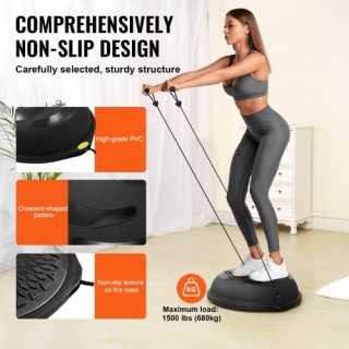 VEVOR Μπάλα Ισορροπίας με με Λάστιχα Αντίστασης και Λαβές 66x20 cm... VEVOR Μπάλα Ισορροπίας με με Λάστιχα Αντίστασης και Λαβές 66x20 cm...