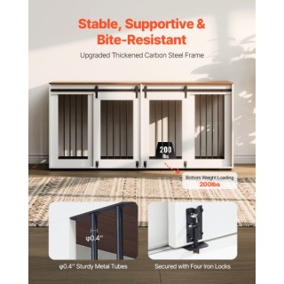 VEVOR Έπιπλο Κλουβί Σκύλου 72 Ξύλινο Εσωτερικού Χώρου με Δίσκο Βαρέ... VEVOR Έπιπλο Κλουβί Σκύλου 72 Ξύλινο Εσωτερικού Χώρου με Δίσκο Βαρέ...