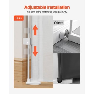 VEVOR Πτυσσόμενη Πύλη Ασφαλείας για Παιδιά και Κατοικίδια, Λευκή WZ...