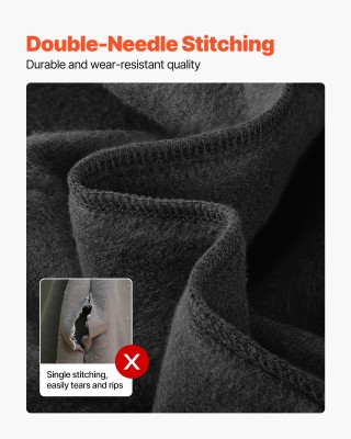 VEVOR Προσιτή Μαύρη Fleece Κουκούλα XXL, Ζεστή & Άνετη για Φθινόπωρ...