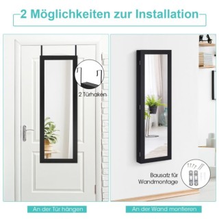 Ντουλάπι  Κοσμημάτων με Καθρέφτη  31,5 x 8,5 x 110 cm COSTWAY JV108...