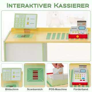 Costway Ξύλινο Σετ Σούπερ Μάρκετ για Παιδιά με Ταμειακή Μηχανή και... Costway Ξύλινο Σετ Σούπερ Μάρκετ για Παιδιά με Ταμειακή Μηχανή και...