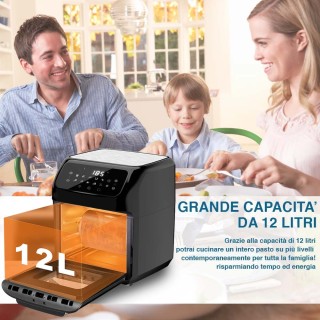 Ψηφιακό Φουρνάκι / Φριτέζα Αέρος-Airfryer 12lt 1800W Μαύρο 02012577... Ψηφιακό Φουρνάκι / Φριτέζα Αέρος-Airfryer 12lt 1800W Μαύρο 02012577...
