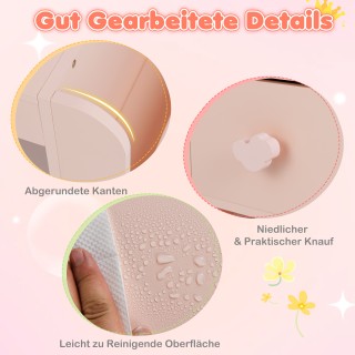 Costway Παιδική Ροζ Κομμοντίνα Ομορφιάς με Φωτισμένο Καθρέφτη για Π... Costway Παιδική Ροζ Κομμοντίνα Ομορφιάς με Φωτισμένο Καθρέφτη για Π...