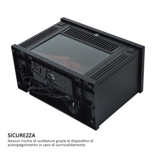 HomCom Ηλεκτρικό τζάκι δαπέδου ισχύος 600W / 1200W σε πλαστικό και ...