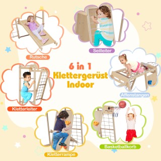 Costway 6-σε-1 Εσωτερική Παιδική Χαρά με Τσουλήθρα, Αναρριχητικό Το... Costway 6-σε-1 Εσωτερική Παιδική Χαρά με Τσουλήθρα, Αναρριχητικό Το...