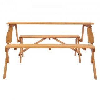VEVOR Μετατρεπόμενος Ξύλινος Πάγκος/Τραπέζι Πικνίκ 2-σε-1 2HYKBXYCZ...