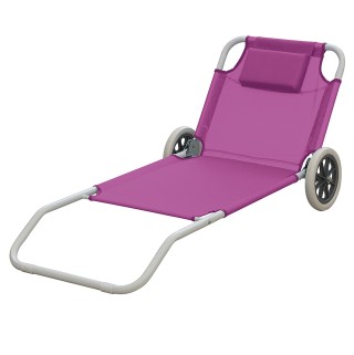 Galileo Ξαπλώστρα θαλάσσης με ρόδες, δομή από ανθρακοχάλυβα, κάθισμ...