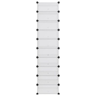 vidaXL Παπουτσοθήκη Διαφανής 44 x 32 x 174 εκ. από Πολυπροπυλένιο 3...