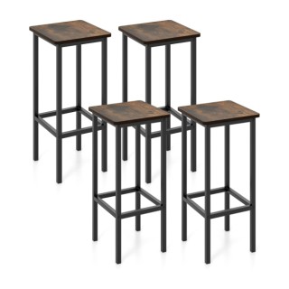 Σετ 4 τμχ Σκαμπό Μπαρ COSTWAY JV11177CF Σετ 4 τμχ Σκαμπό Μπαρ COSTWAY JV11177CF