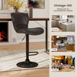 Costway Πολυτελή Σκαμπό Μπαρ με Ρυθμιζόμενο Ύψος και Περιστρεφόμενο... Costway Πολυτελή Σκαμπό Μπαρ με Ρυθμιζόμενο Ύψος και Περιστρεφόμενο...