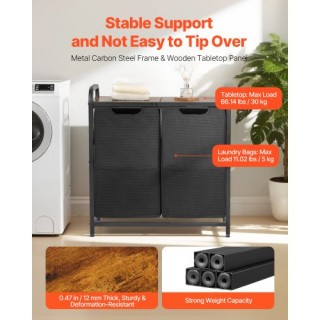 VEVOR Διαχωριστής Ρούχων Διπλής Χωρητικότητας με Αφαιρούμενες Σάκου...