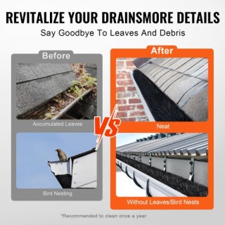 Βούρτσα Καθαρισμού Υδρορροής VEVOR, 15ft, 5τμχ  TGMS433INCH5J5L94V0