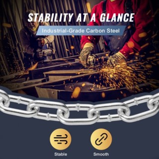 Αλυσίδα VEVOR Ψευδαργύρου 5/16 x 92 1667 lbs  WGAQLTG92FT5KM010V0