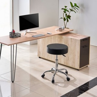 VEVOR Περιστρεφόμενο Σκαμπό με Ρόδες Ρυθμιζόμενο Ύψος Μαύρο YDHSJSY... VEVOR Περιστρεφόμενο Σκαμπό με Ρόδες Ρυθμιζόμενο Ύψος Μαύρο YDHSJSY...