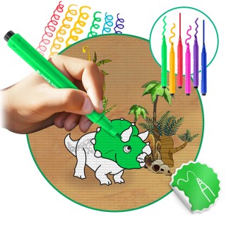 Χαλάκι Δραστηριοτήτων 120 x 90 x 0,3 cm με Μαρκαδόρους Δεινόσαυροι ...