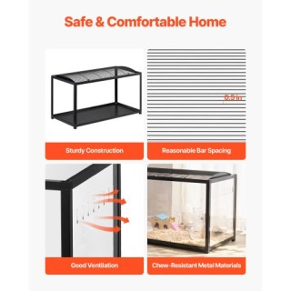 VEVOR Κλουβί Χάμστερ 96εκ Διαφανές για Τρωκτικά, Γερβίλους, Ποντίκι... VEVOR Κλουβί Χάμστερ 96εκ Διαφανές για Τρωκτικά, Γερβίλους, Ποντίκι...